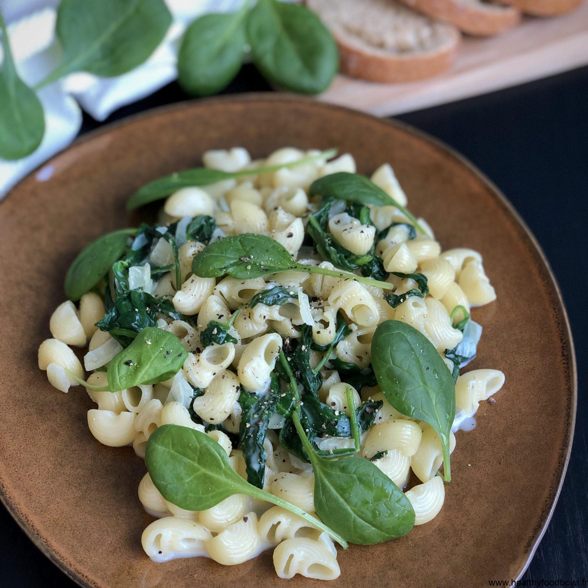 pâtes aux épinards